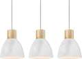ELLONA White Hammered Pendant Lights 3 Pack - Nordic Solid Wood