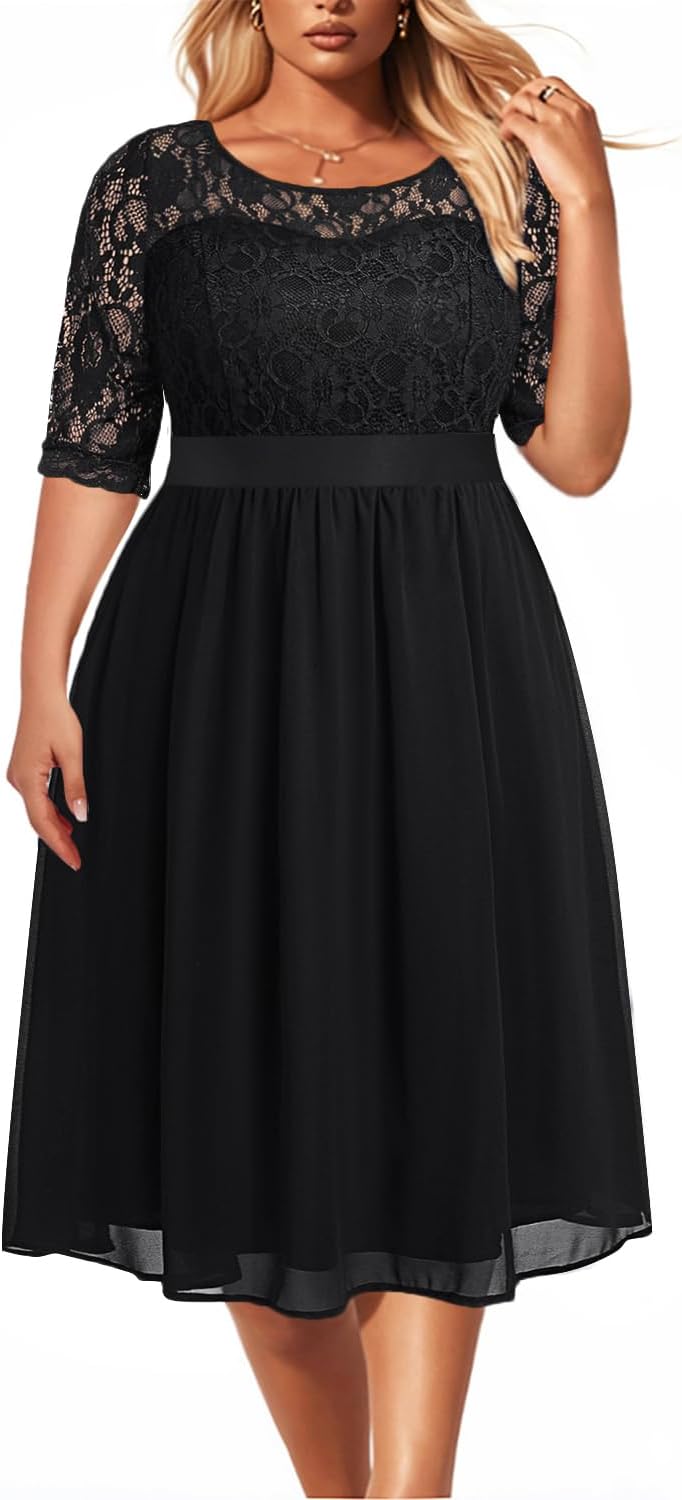 Plus Size Lace Chiffon Wedding Guest Dresses for Every Occasion