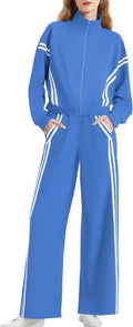 Casly Lamiit Women's 2 Piece Lounge Zip Up Sweat Set (Style FWX5)