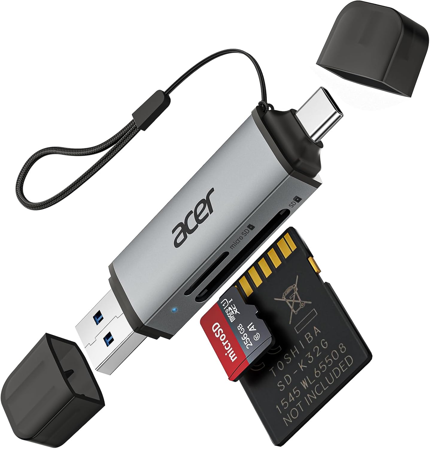 High-Speed Dual Slot USB C SD Card Reader