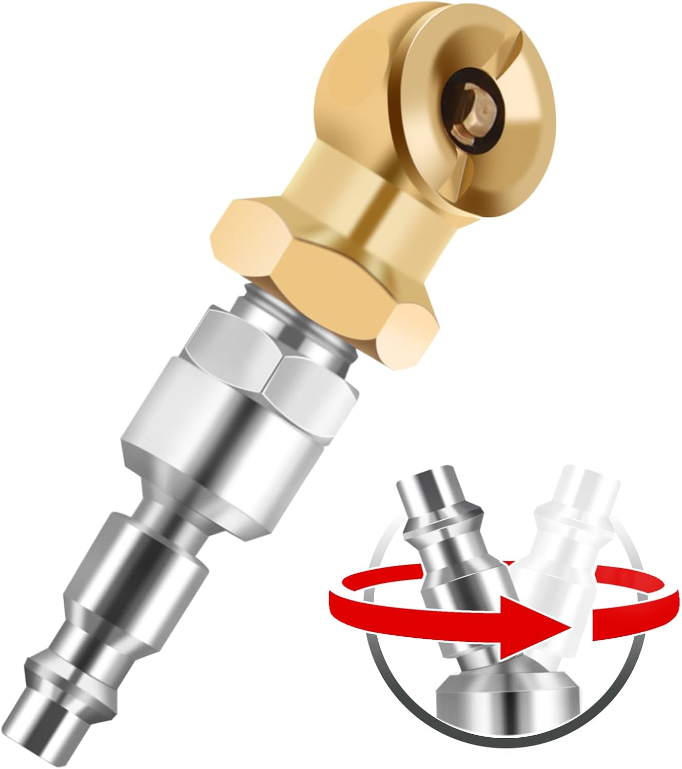 360 Swivel Tire Chuck for Quick Inflation