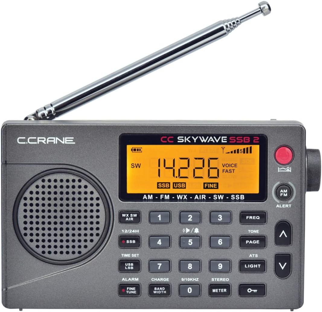 C. Crane CC Skywave SSB 2 Portable Multiband Travel Radio