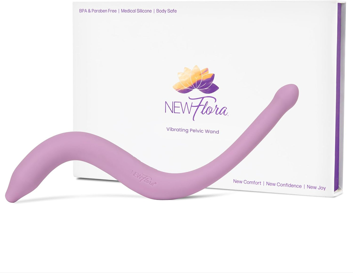 NewFlora Vibrating Pelvic Wand - S Shaped Massage Tool for All