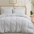Washed Cotton Duvet Cover King Size 104x90 - Soft Linen-Like White