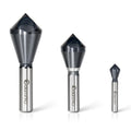 3PCS Cobalt Single-End Countersink Chamfer Tool Set - Durable M35
