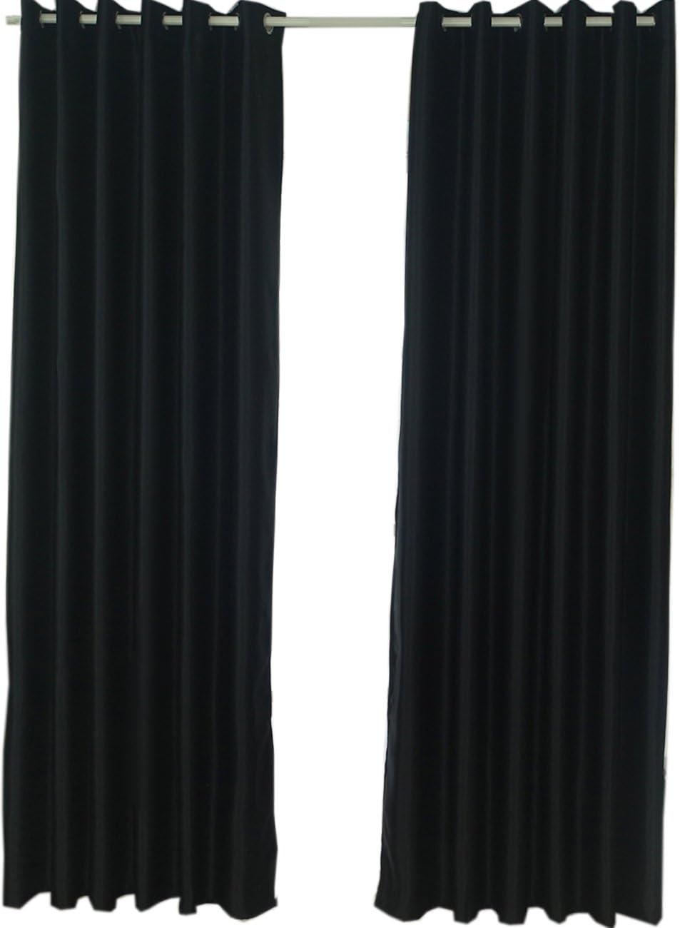Eclipse Fresno Blackout Curtain for Dark & Cozy Bedroom, 52x63, Black