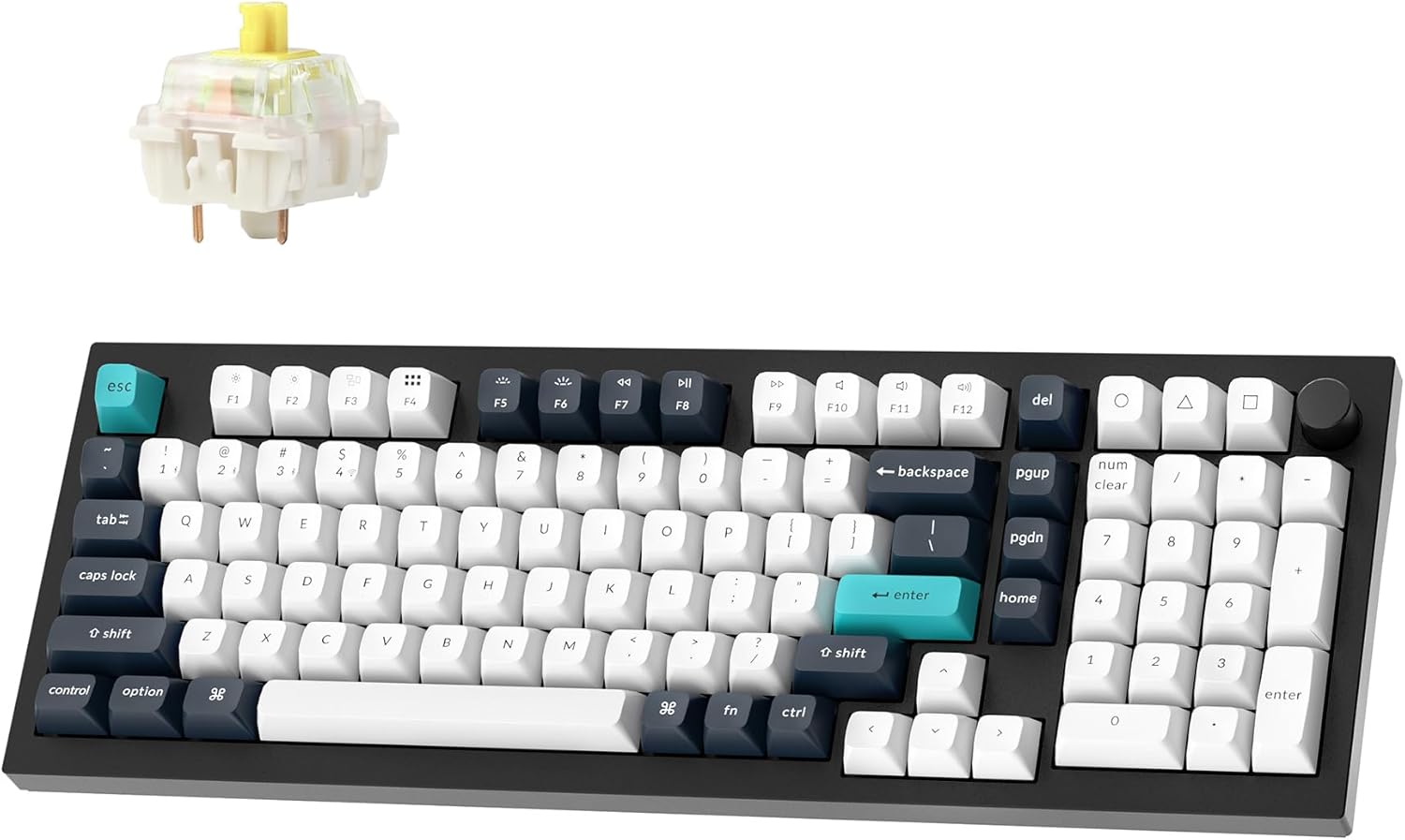 Keychron Q5 Max Wireless Mechanical Keyboard - Hot-swappable Banana Switches