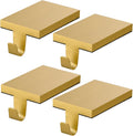 Christmas Stocking Holders - Heavy Duty Mantel Hooks Set of 4 (Gold)