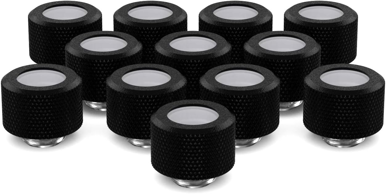 PrimoChill 14mm OD Rigid SX Fitting - 12 Pack in Matte Black