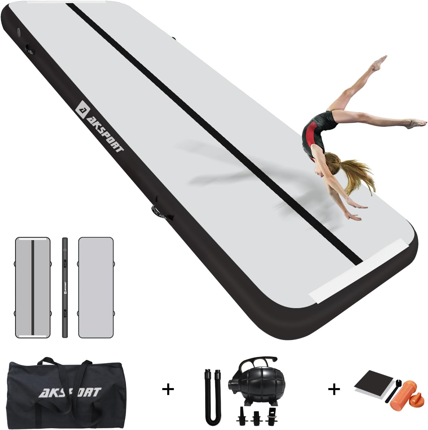 Inflatable Gymnastics Mat with Air Pump - AKSPORT