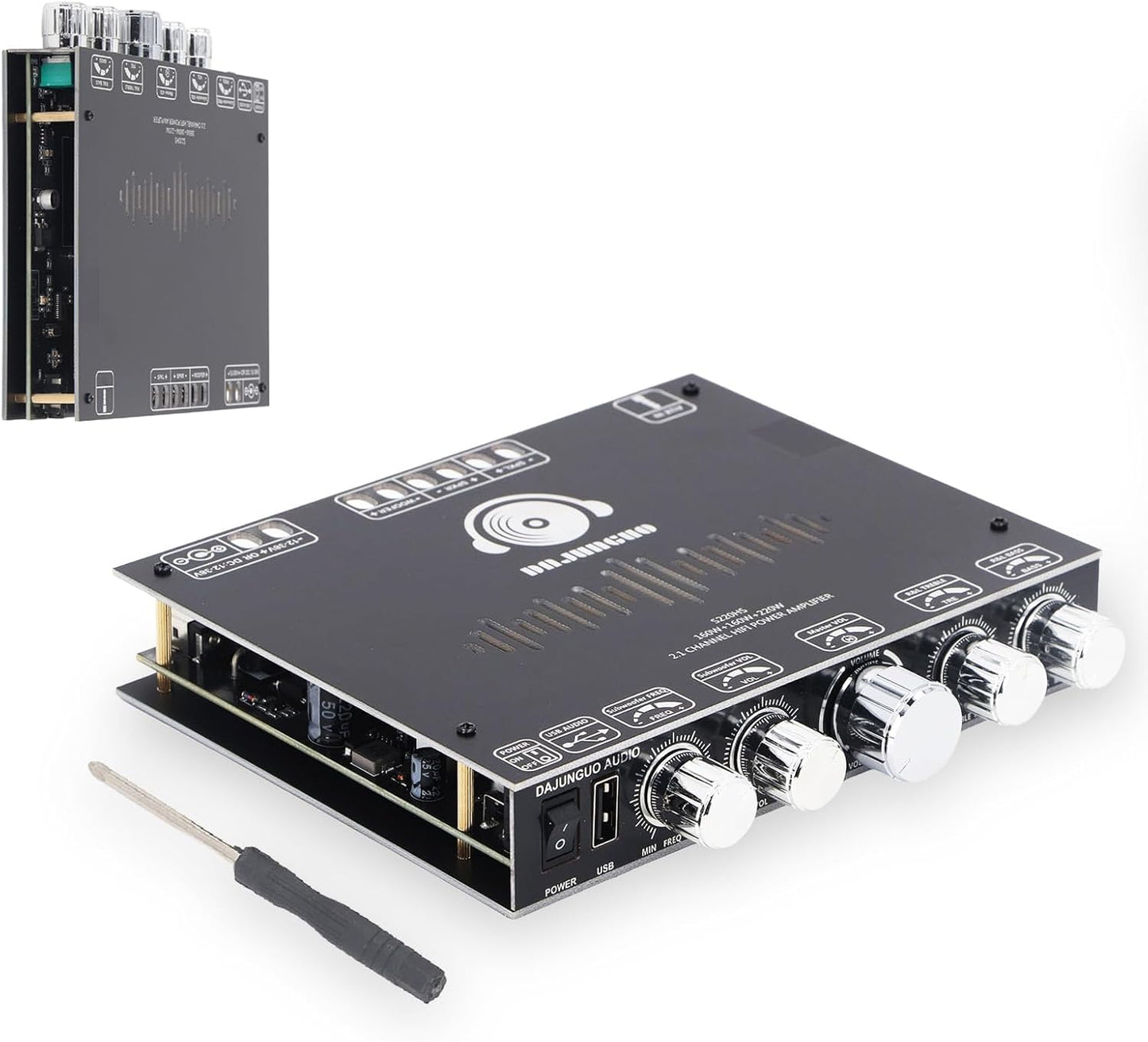 Yunir 160W x 2 + 220W Bluetooth Power Amp