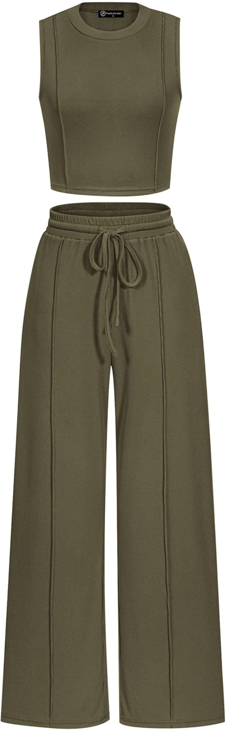 PRETTYGARDEN Women's Summer 2 Piece Loungewear Set for Comfort