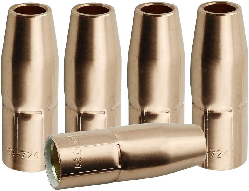 WeldingCity 5-pk Gas Nozzle for Miller Millermatic and Hobart Guns