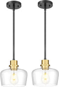 Emak Black Gold Pendant Lights for Kitchen Island and Dining Room