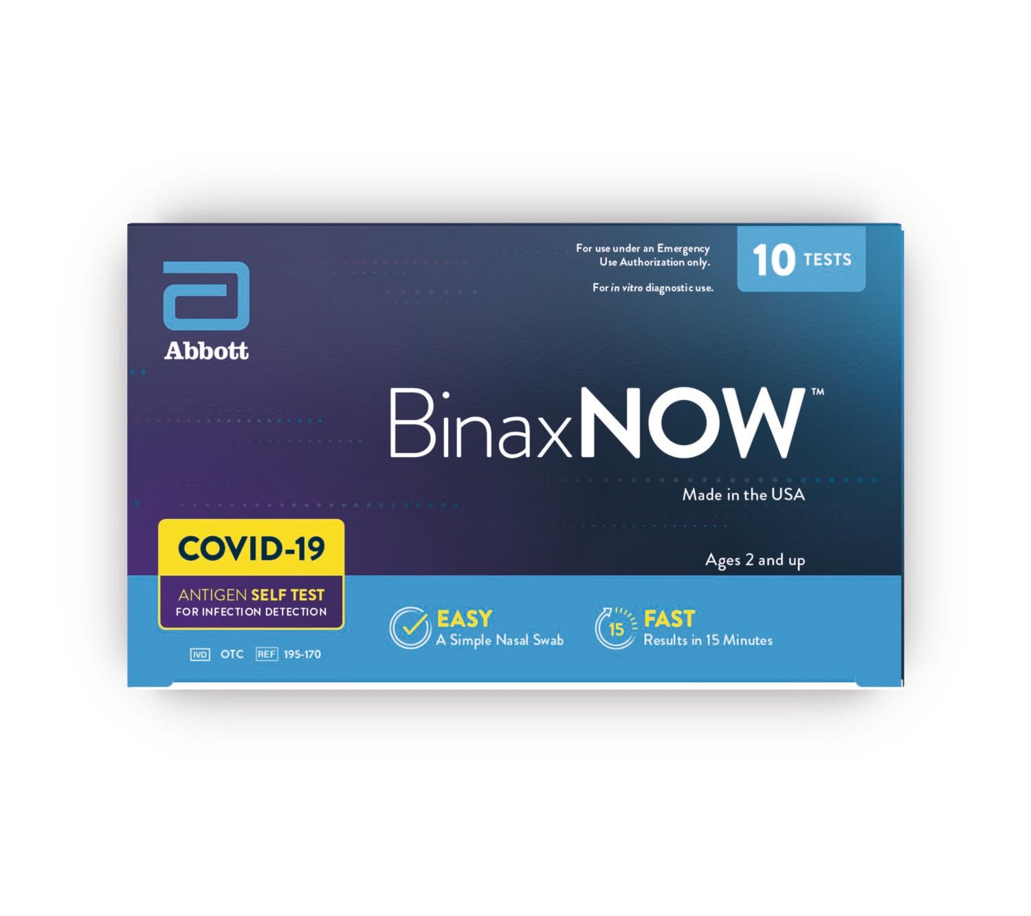 BinaxNOW COVID-19 Antigen Self Test for Fast Home Results