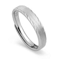 Meissa 4mm Couple Rings Sterling Silver Adjustable Wedding Band