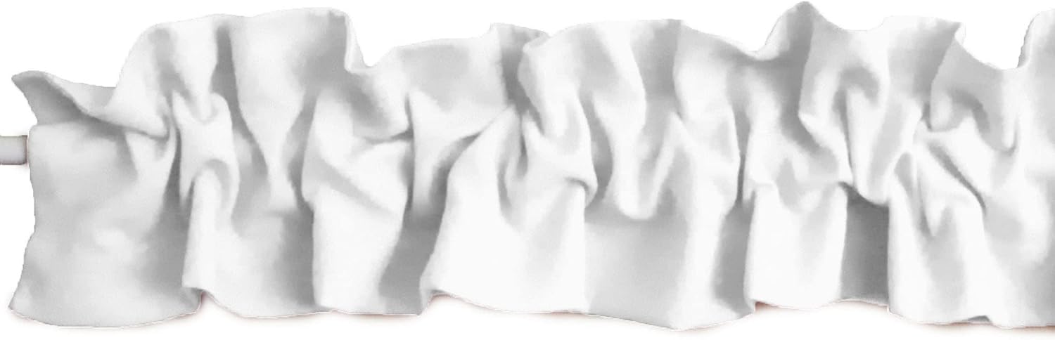 Solid Poplin Sleeve Topper Window Valance for Home Decor