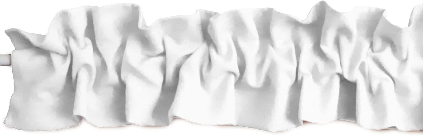 Solid Poplin Sleeve Topper Window Valance for Home Decor