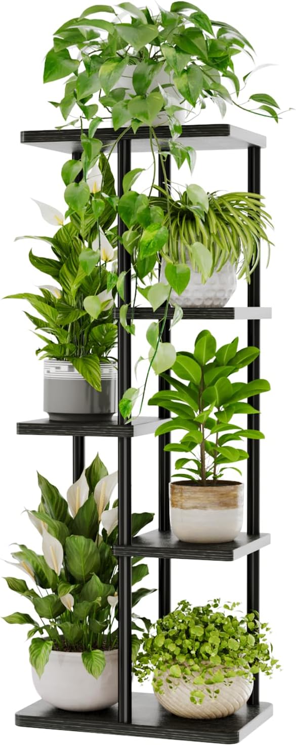 Bamworld 5 Tier Metal Plant Stand for Indoor and Outdoor Use