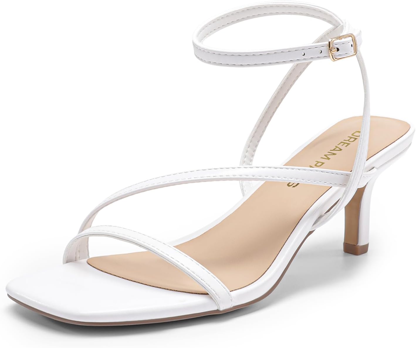 DREAM PAIRS Women's Strappy Open Toe Ankle Strap Heels