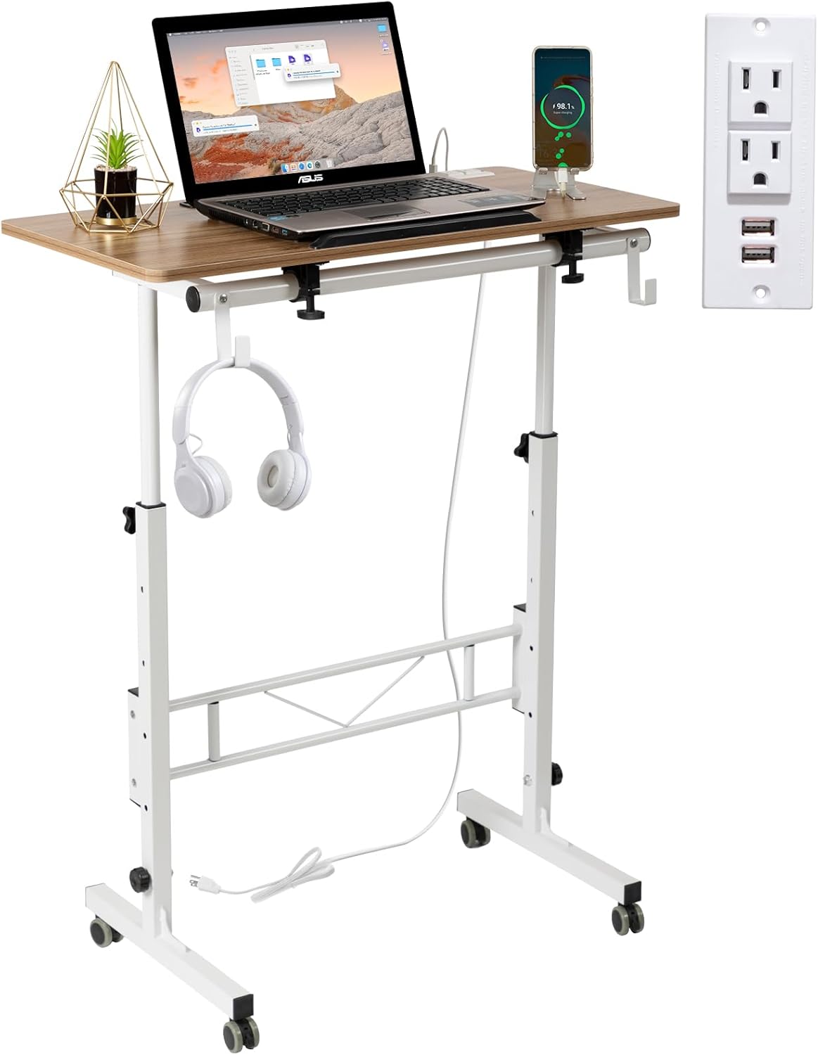 SIDUCAL Height Adjustable Standing Desk with Tiltable Top