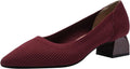 youngshow Women's Kitten Heels Pointed Toe Knit Slip On - Comfortable