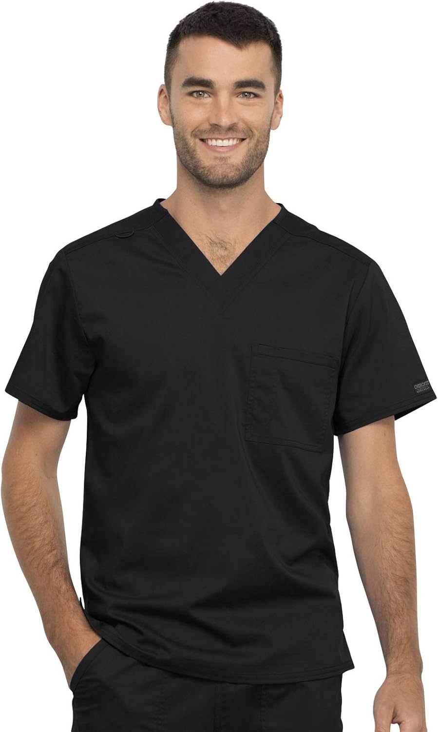 Cherokee Scrub Top for Women & Men - V-Neck Tuckable Shirt