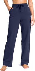SANTINY Women's Tall Cotton Sweatpants for Yoga and Lounge Wear