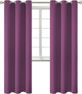 Room Darkening Curtains 84 in Eggplant Purple - 2 Panels