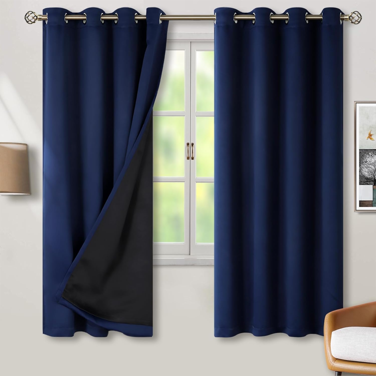 BGment Thermal Insulated Blackout Curtains for Full Room Darkening
