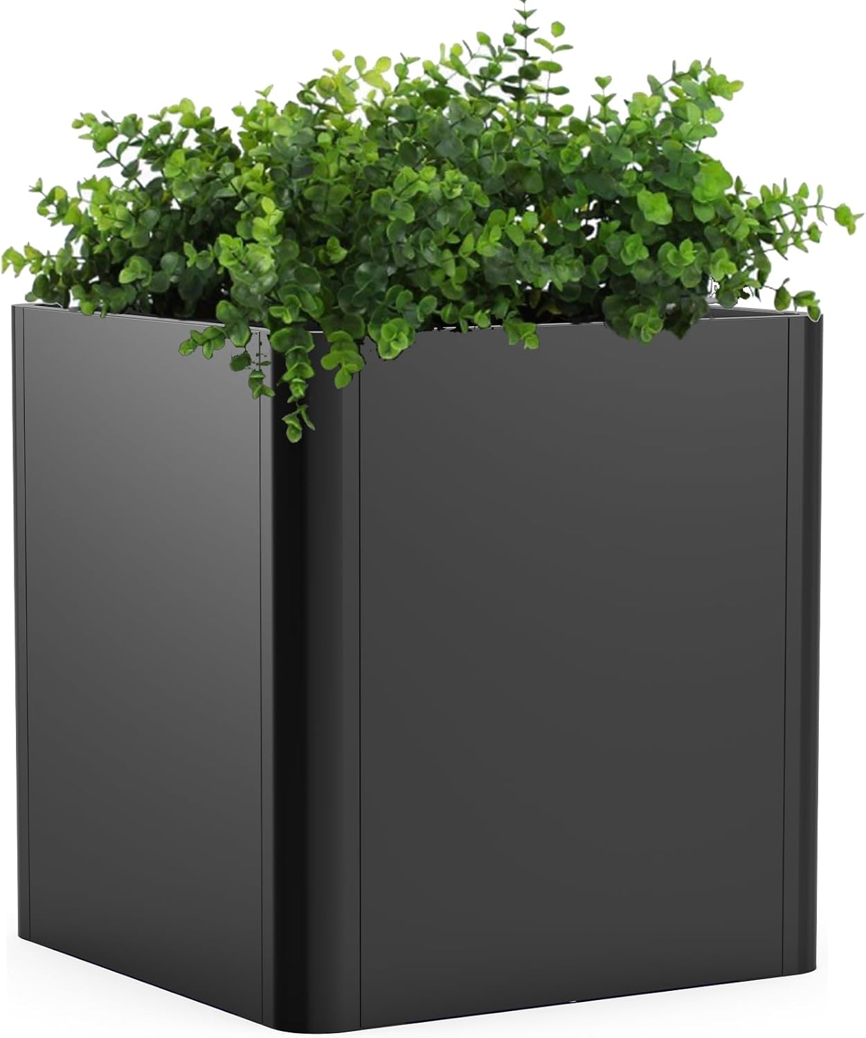 Metal Square Planter Box for Outdoor Plants - 20in Galvanized Steel