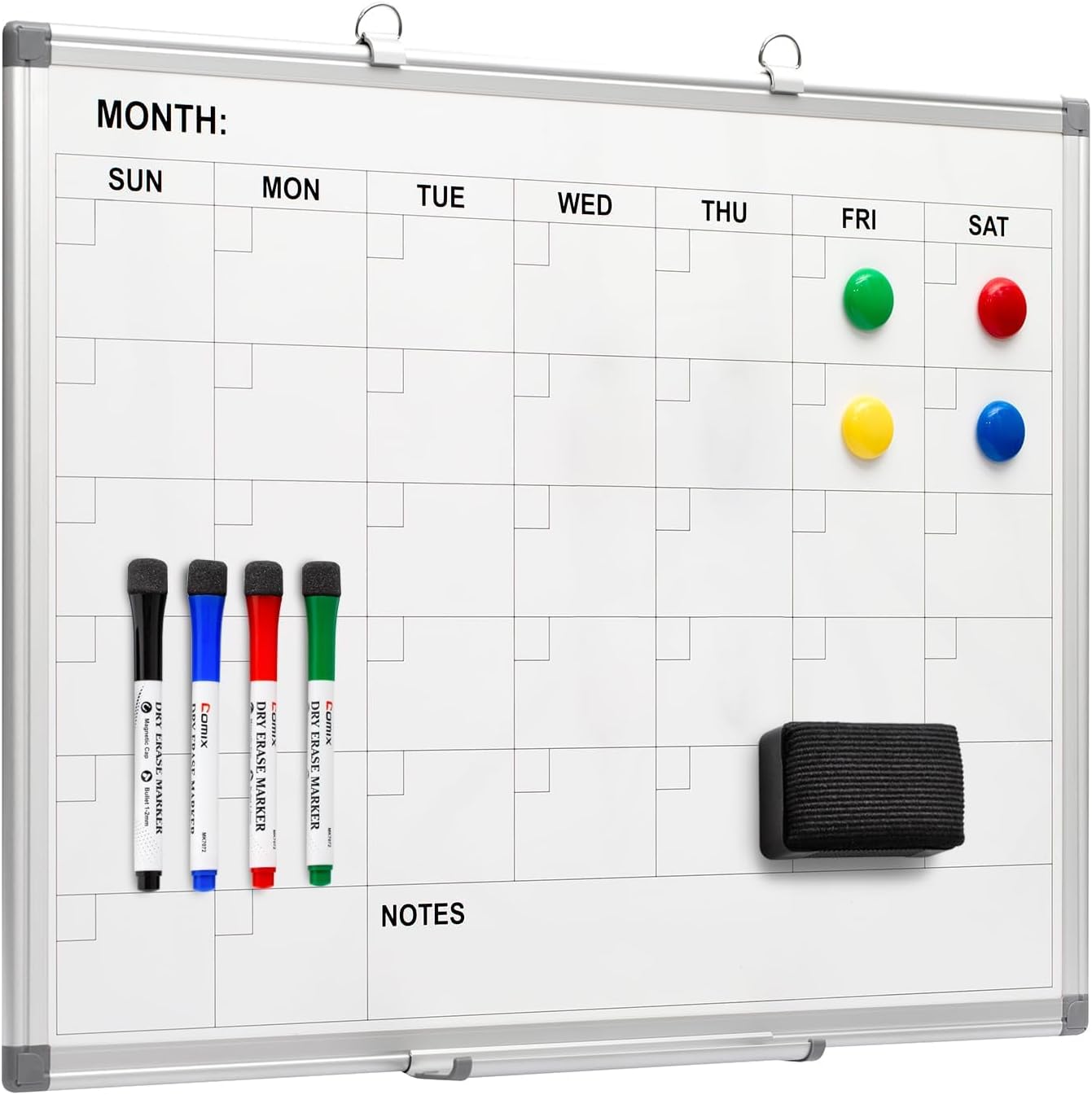 Comix Magnetic Dry Erase Calendar Whiteboard for Wall Use