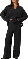 Cakulo Womens Lounge Sets 2 Piece Knit Sweater Matching Set - Cozy Fit