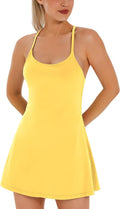 Womens Tennis Dress with Built-In Shorts and Removable Bra