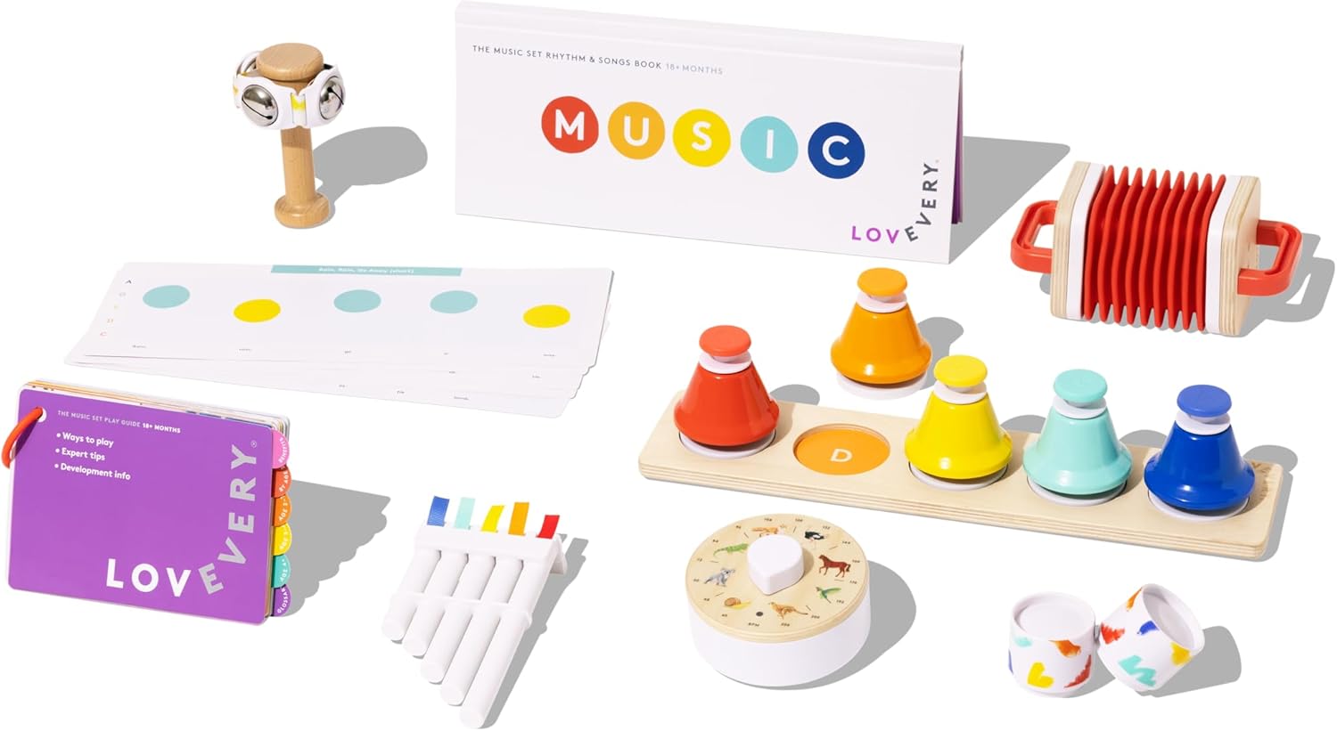 Lovevery Music Set: 6 Montessori Instruments for Toddlers
