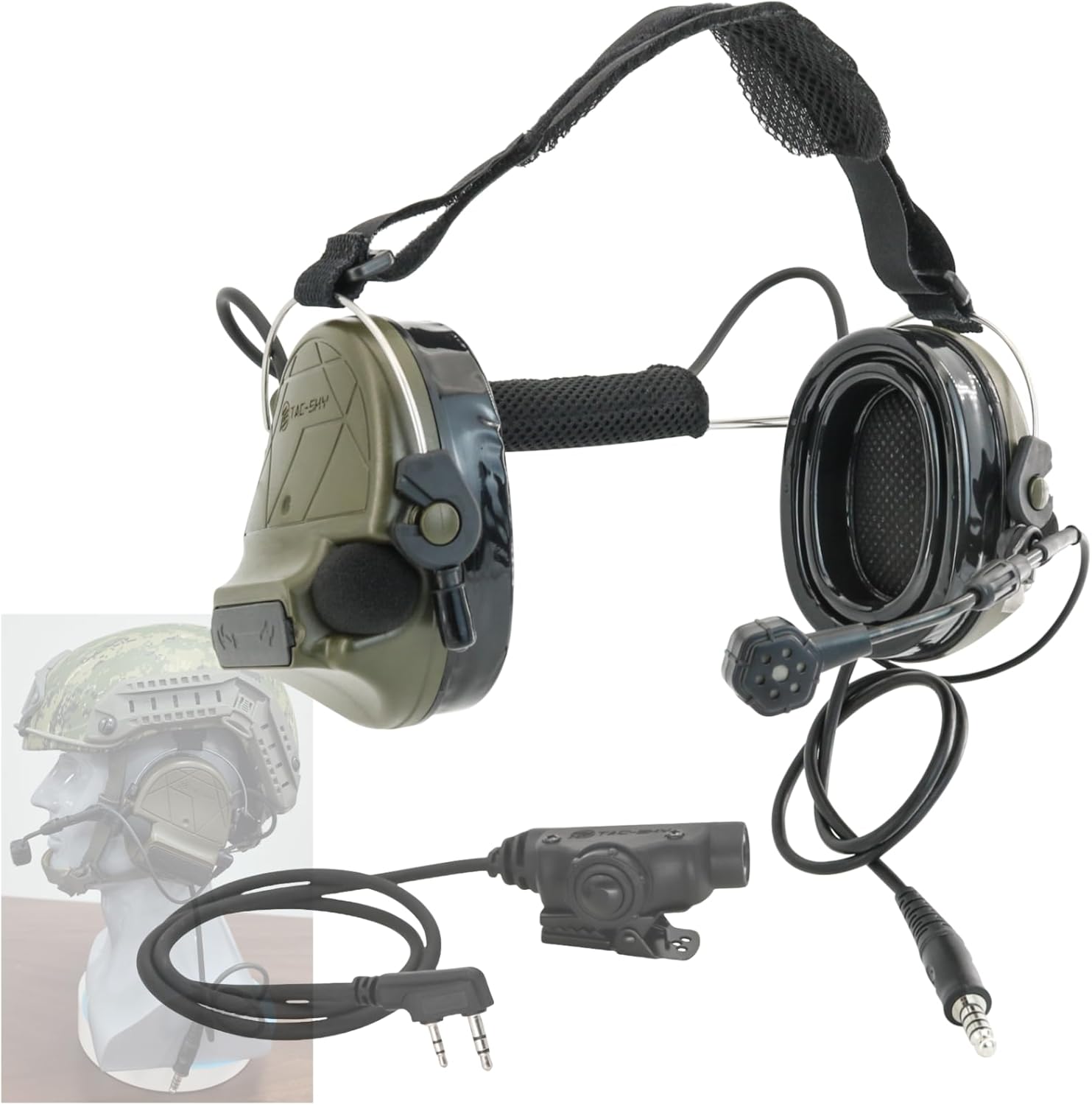 Tactical Headset C5 PRO for Kenwood Two-Way Radio Gaming
