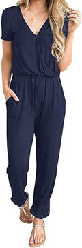 Jumpsuits for Women Summer Short Sleeve Romper - Versatile Travel Fit