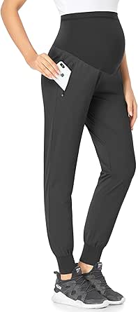 Maternity Joggers for Women - Quick-Dry Lightweight Active Pants