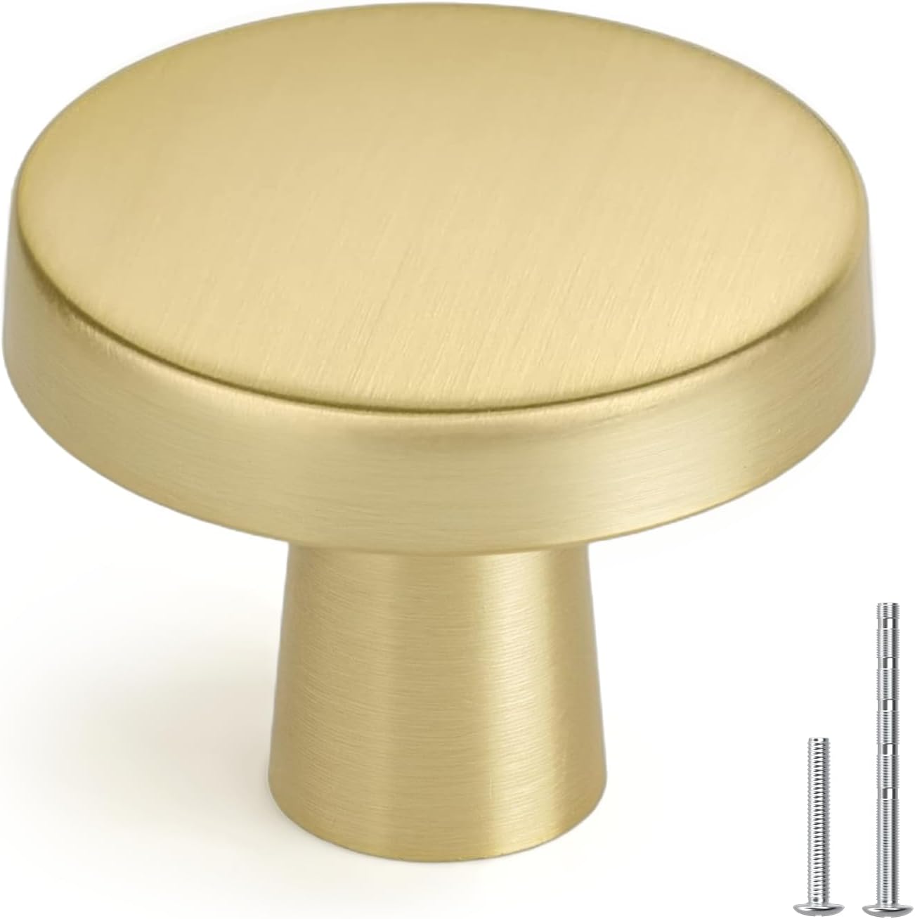 Gold Cabinet Knobs by homdiy - Elegant Round Brass Handles