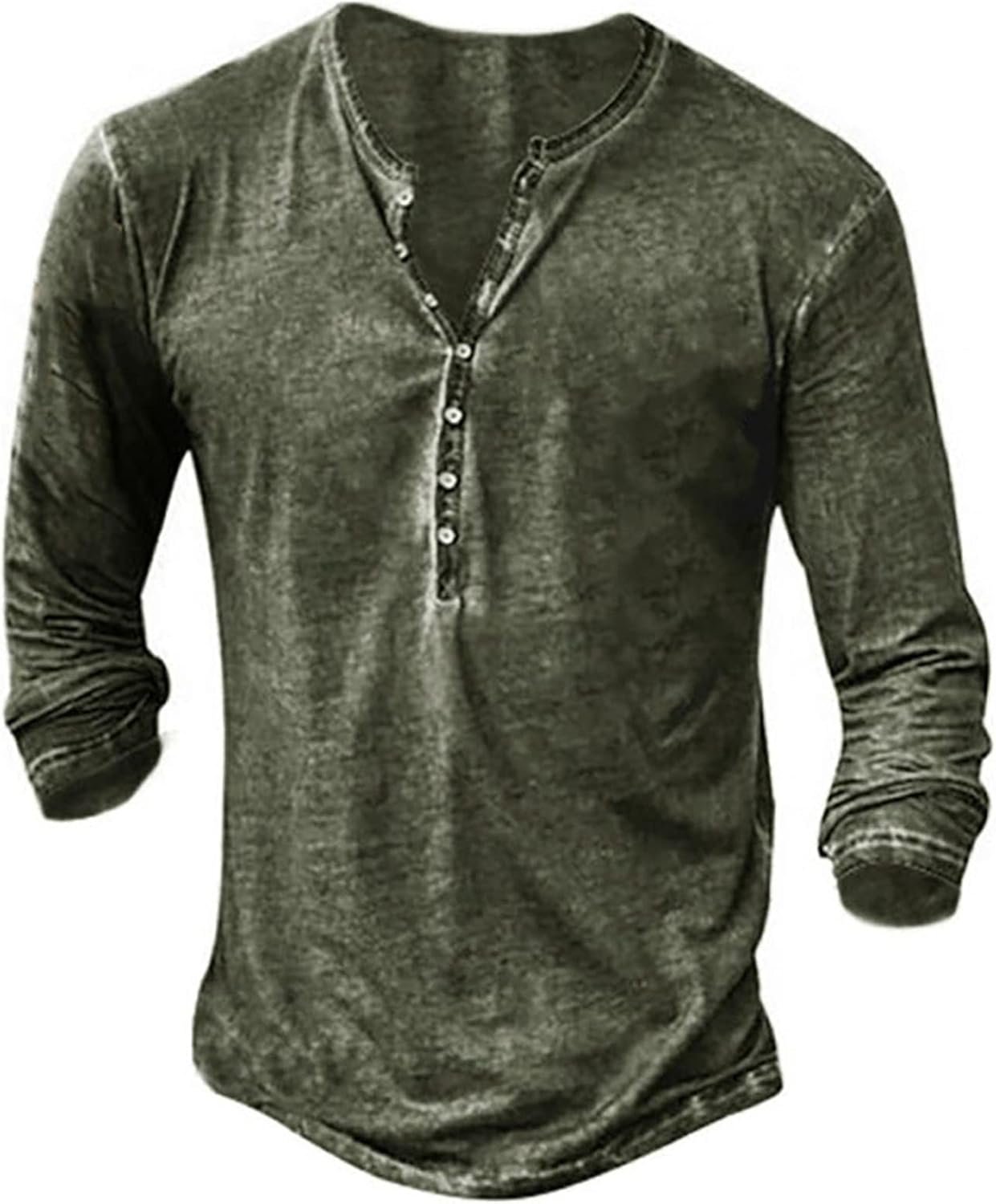 Mens Distressed Henley Shirts for Casual and Business Wear