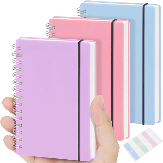 Compact 3-Pack College Ruled Spiral Notebooks ~ Organize Efficiently!