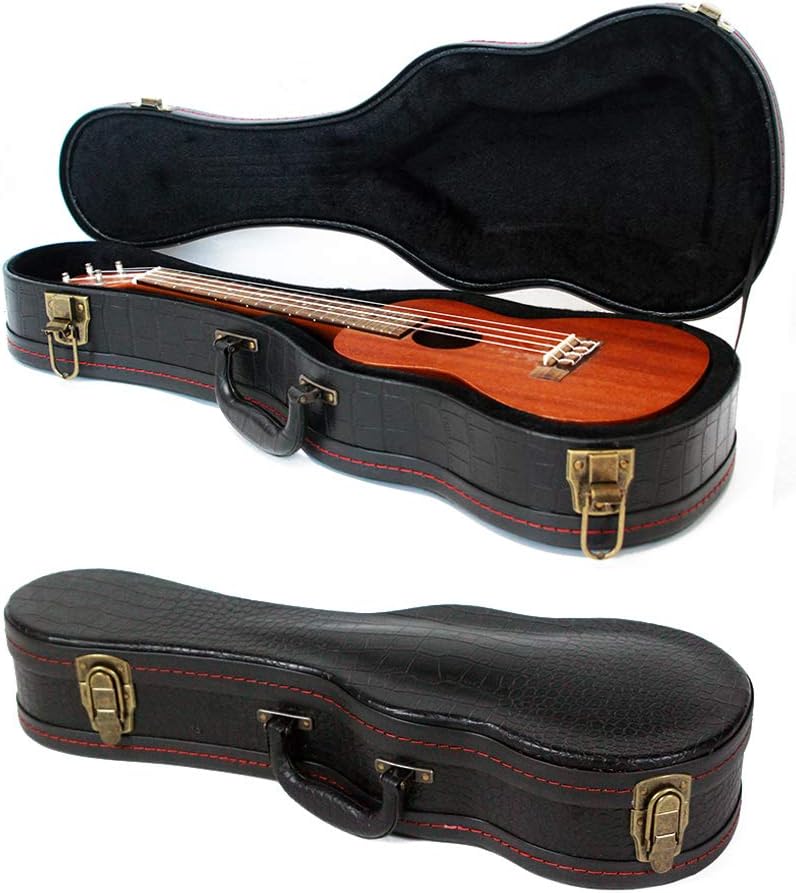 Soprano Ukulele Hard Case with Plush Interior for 21 Inch Ukuleles