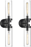 22 Inch Black Bathroom Light Fixtures Over Mirror - Elegant Vanity