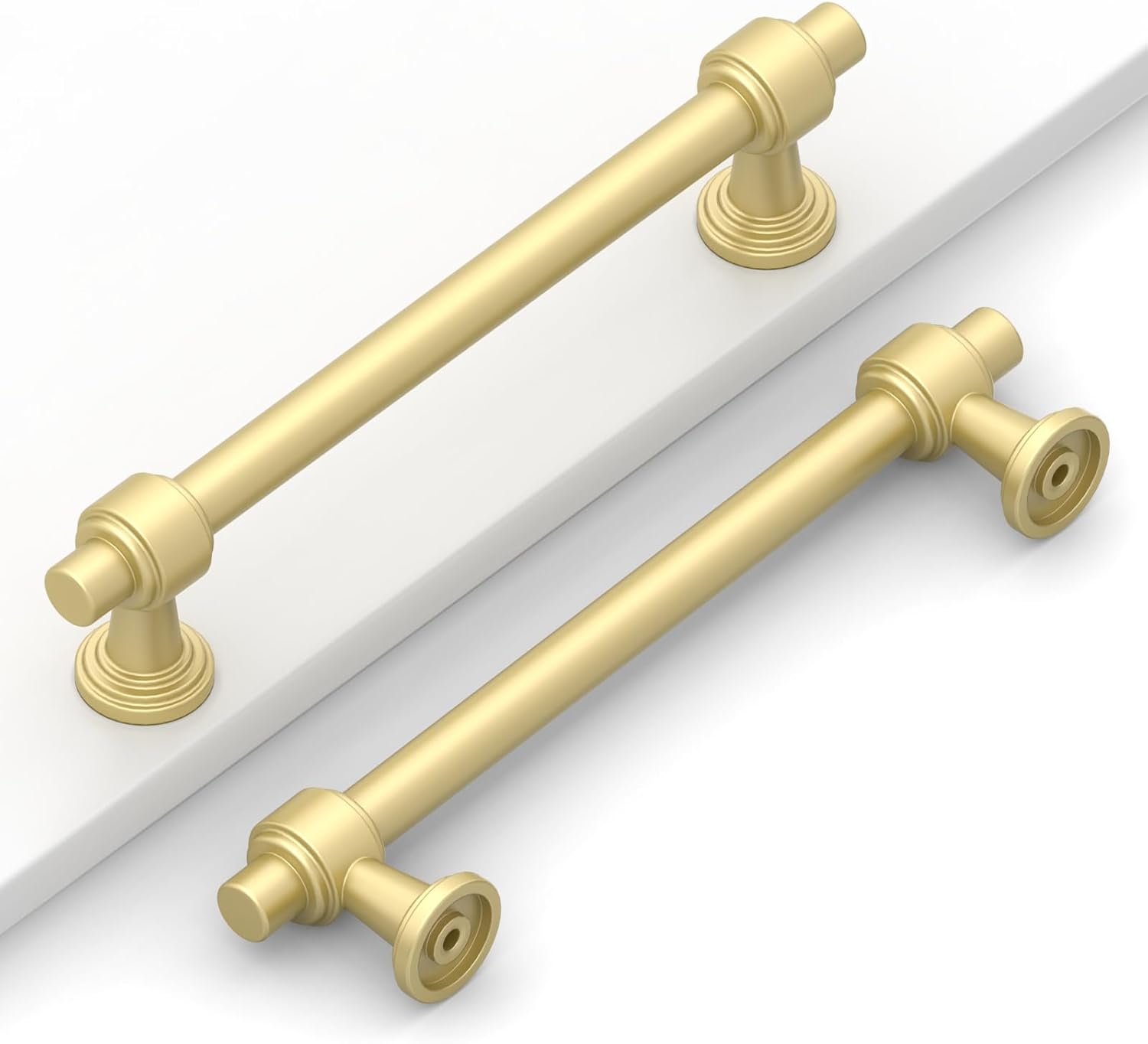 10 Pack 6.3in Brushed Gold Cabinet Pulls for Kitchen Cabinets
