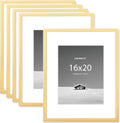 16x20 Picture Frame with 11x14 Removable Mat - Gold 5 Pack