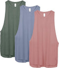 icyzone Women's Racerback High Neck Workout Tank Tops (Pack of 3)