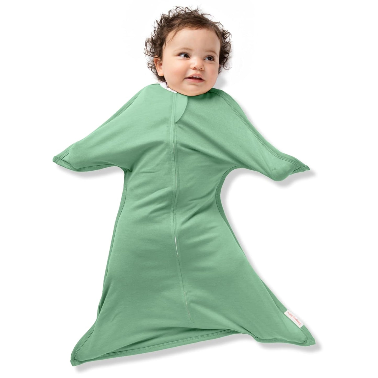 Zipadee-Zip Transition Swaddle for Cozy Baby Sleep - Basil