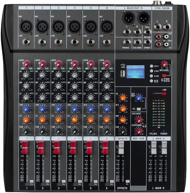 CK-60 Professional Mixer for DJ Stage Karaoke Music Applications