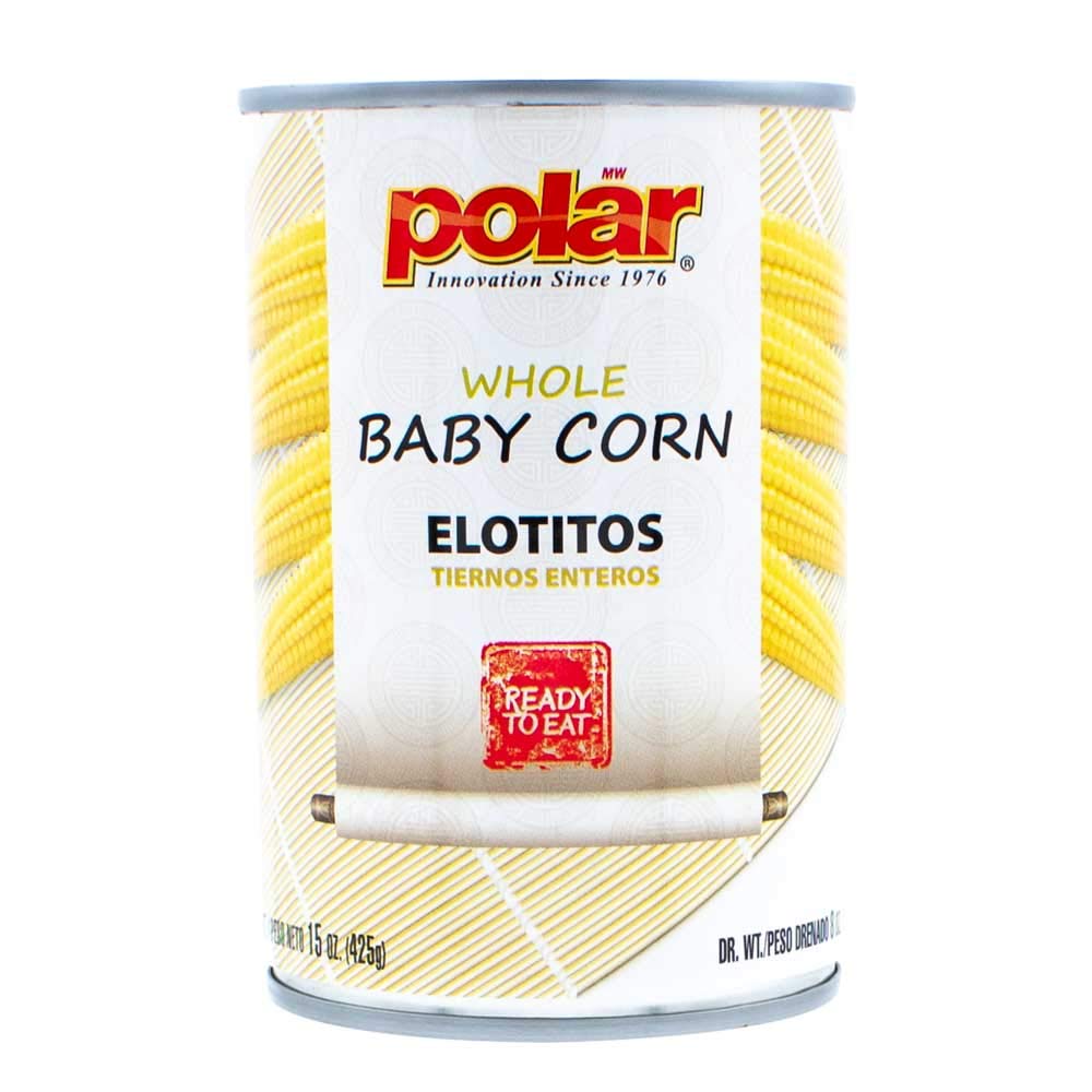 MW Polar Whole Baby Corn Canned Vegetables, 15-Ounce Pack