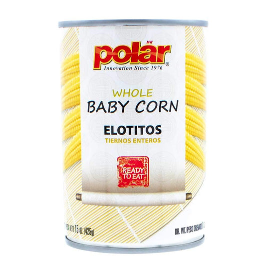 MW Polar Whole Baby Corn Canned Vegetables, 15-Ounce Pack
